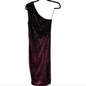 Pink and Black Sequin Cocktail Dress